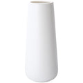 D'vine Dev 11 Inch Ceramic Flower Vase Textured Finishing, Minimalist Design for Kitchen, Bedroom, Living Room, Centerpieces, Office, Ivory, VS-XH-A-2