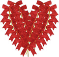 50pcs 3.5" Red Satin Ribbon Bows Twist Tie Bows for Gift Wrapping Christmas Tree Decoration with Fish Tails (Red)