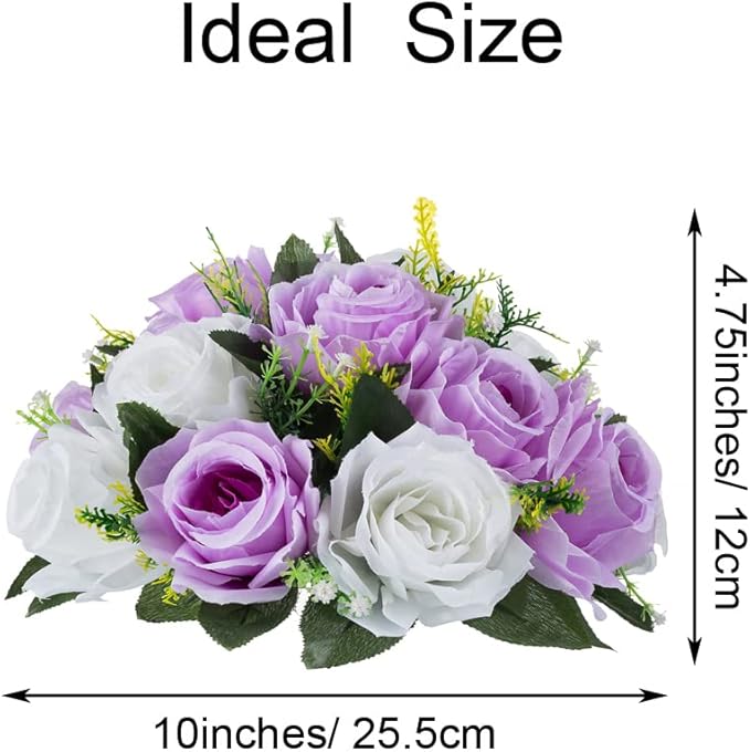 Flower Centerpieces for Wedding Tables: Wedding Table Decorations Lilac & White Flower Balls Centerpieces for Engagement Cerebration Party Center Pieces 2 Packs