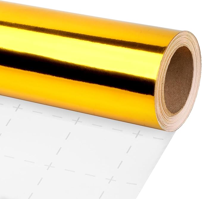 LaRibbons Gold Metallic Wrapping Paper, 30 Inch X 33 Feet (82.5sq.ft) Solid Color Paper Roll, Gift Wrapping Paper Rolls for Wedding, Birthday, Baby Shower