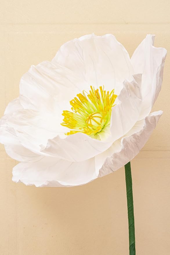 16“ Paper Flowers Decorations for Wall - Flower Wall Decorations - Large Flowers Decorations for Room Bridal Shower Baby Shower (3, Orange Yellow+ Orange Red+ White)