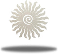 Riverside Designs Sunburst Metal Wall Art Steel Outdoor Decor - Heavy-Duty and Waterproof - Made in USA (12", Silver)