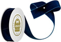 Navy Blue Velvet Ribbon - 1 inch x 5 Yards for Gift Wrapping, Crafts, Christmas Decor, Bow Making, Vintage Fabric