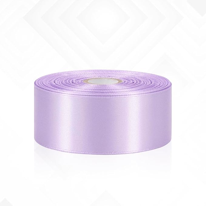 30 Yards Light Purple Ribbon 1-1/2 Inch, Light Purple Satin Ribbon for Gift Wrapping, Flower Bouquet, Crafts, Baby Shower, Christmas, Wedding and Easter