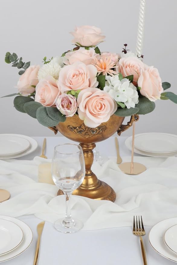 30pcs Roses Artificial Flowers Pink Fake Roses Flowers with Long Stems Silk Flowers for Wedding Bouquet Centerpices Decorations Party Bridal Baby Shower Home Decor