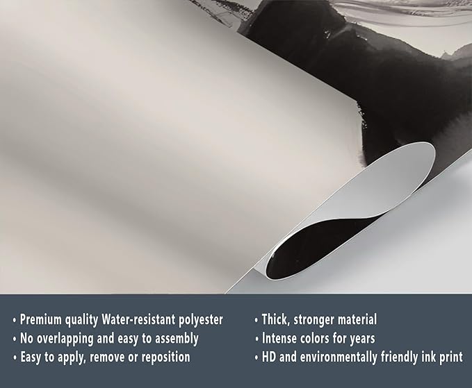 Asian Woman Wall Mural, Oriental Japanese Woman 3D Wall Murals, Ink Style Art Wallpaper Mural, for Living Room Bedroom Large Wallpaper Indoor Decor 169.3" W x118.2 H