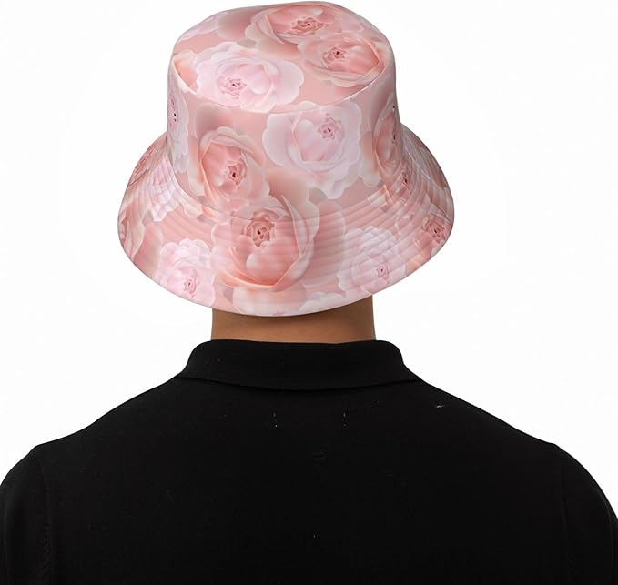 Rose Bucket Hat Womens Fisherman Hat Flower Sun Hats Cute Caps Rose Flower Hats for Women Outdoor