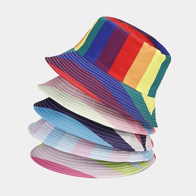 Quanhaigou Bucket Hat for Men Women,Packable Reversible Printed Sun Hats,Fisherman Outdoor Summer Travel Hiking Beach Caps