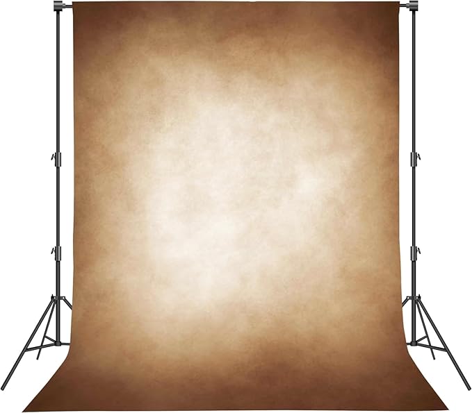 Abstract Latte Brown Professional Photography Backdrop for Adult Portrait Photo Props Booth Background Photoshoot Studio with Thick Ployester Fabric Roller Pocket on Top(8x6ft)