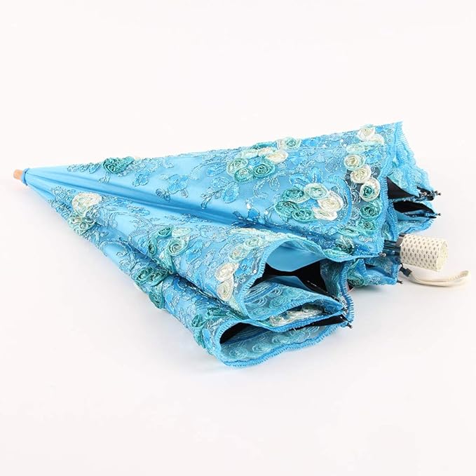 Honeystore Flower Lace Parasols for Wedding Party Lace Bridal Umbrella