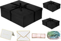YINUOYOUJIA 3 Pack Large Black Gift Box 16.5x13x5.5 inches,Black Boxes with Lids for Presents,Birthday,Valentine's Day,Mother's Day,Christmas,Anniversary.