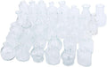 Glass Bud Vases, Set of 36 Thick Sturdy Crystal Clear Vases in Multiple Sizes and Shapes with Delicate Glossy Texture, for Wedding Home Decor Table Centerpieces Floral