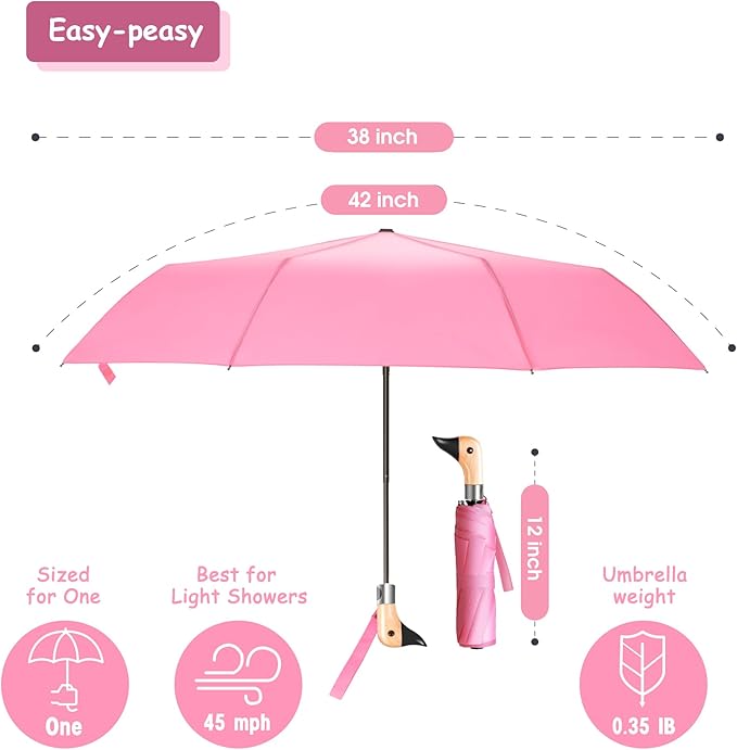 Duck Umbrella – Cute Duck with Adorable Duck Handle, The Perfect Duck Umbrella for Duck Lovers