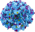 10 PCS High Quaulity Fresh Artificial Mini Real Touch PU/Latex Corn Poppies Decorative Silk Fake Artificial Poppy Flowers for Wedding Holiday Bridal Bouquet Home Party Decor (Blue)