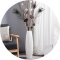 White Tall Floor Vase, 24" Ceramic Large Vase, Decorative Flower Vases for Modern Home Decor Living Room Office Bedroom Kitchen Wedding Centerpieces Farmhouse Décor