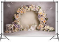 Leowefowa Wedding Flower Wall Backdrop Retro Arch Pink Floral Wall Backdrop Background for Wedding Anniversary Birthday Party Decorations Banner Studio Props 12x10ft Vinyl