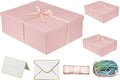YINUOYOUJIA 3 Pack Large Pink Gift Box 16.5x13x5.5 inches,Pink Boxes with lids for Presents,Birthday,Valentine's Day,Mother's Day,Christmas,Anniversary.