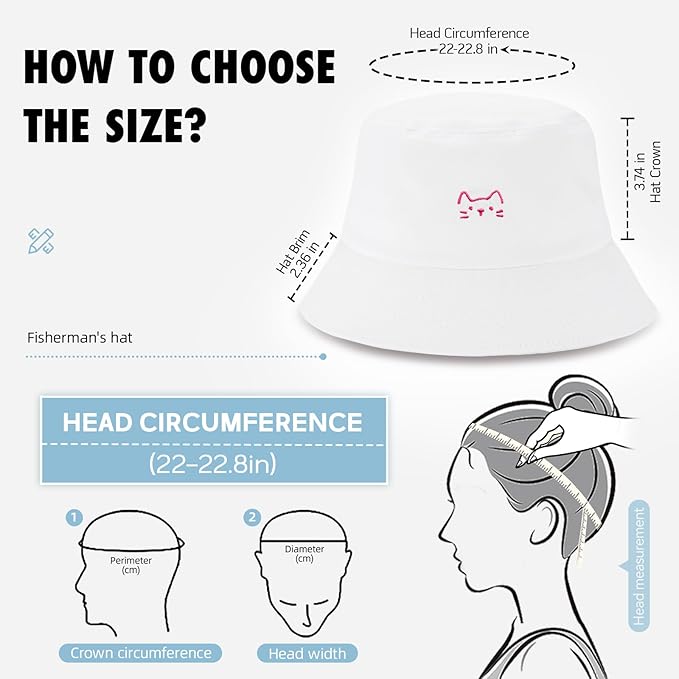Fashion Embroidered Bucket Hat Cotton Summer Beach Sun Hat for Women Men Teen