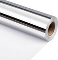 Merture 30 In X 32.8 Ft (81.7 sq.ft.) Wrapping Paper Roll - Jumbo Roll, Solid Color Metallic Silver Gift Wrap for Wedding, Birthday, Christmas, New Year Celebration, Valentines Day