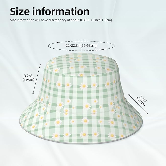 Bucket Hat Double-Side-Wear Reversible Sun Hat Beach Travel Hiking for Women Men