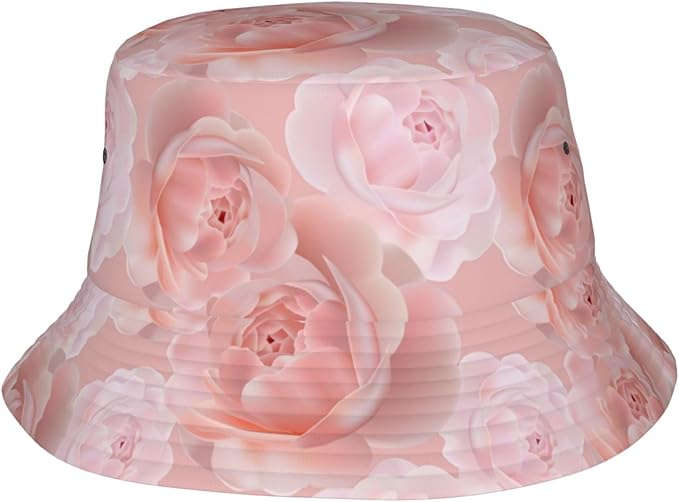 Rose Bucket Hat Womens Fisherman Hat Flower Sun Hats Cute Caps Rose Flower Hats for Women Outdoor