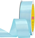Double Face Light Blue Satin Ribbon 1-1/2" X 50 Yards Polyester MLight Blue Ribbon for Gift Wrapping Very Suitable for Weddings Party Hair Bow Invitation Decorations and More