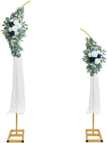 Mental Arch Backdrop Stand,Set of 2 Gold Half Flower Arch Stand for Wedding Ceremony Birthday Anniversary Floral Balloon Arch Stand Background Decoration (7.5FT & 6.2FT)
