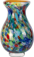 KAMMAK Colored Glass Vase, Beautiful Hand Blown Decorative Vase, Modern Art Vase for Flower Mantle Dining Table Centerpiece, Entryway Living Room Wedding Decoration, FH021