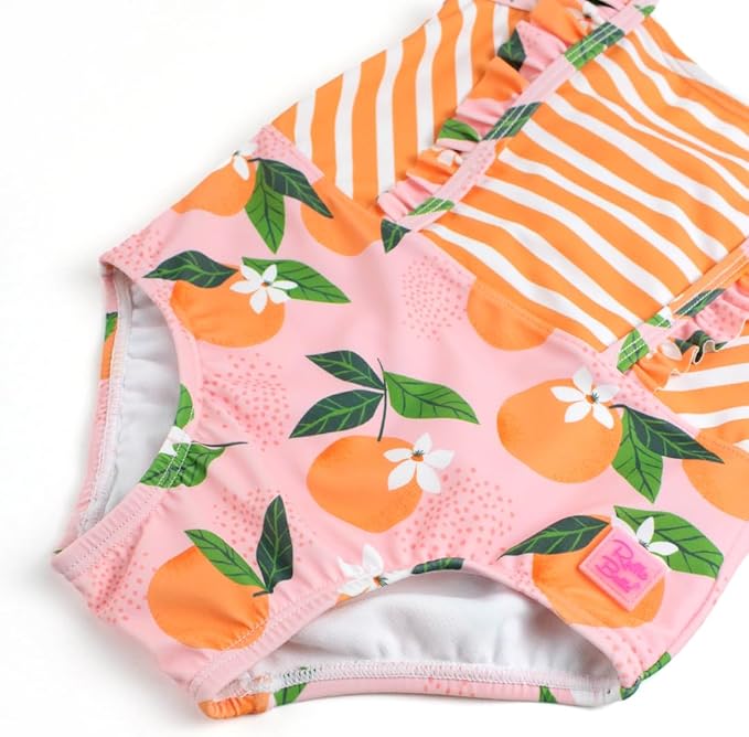 RuffleButts® Baby/Toddler Girls Ruffle Strap One Piece Swimsuit w/UPF 50+ Sun Protection