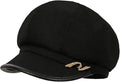 Women Retro Classic Visor Newsboy Cabbie Cap Beret Hats with Flower Buckle for Woman Ladies