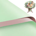 WRAPAHOLIC 20 Sheets Flower Wrapping Paper - 22.4 x 22.4 inch Mint Green Color Water-Resistant Floral Bouquet Wrapping Paper, Florist Supplies Packaging for Christmas Wedding Birthday Gift DIY