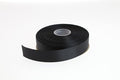 Solid Grosgrain Ribbon 25 Yard Each Roll 100% Polyester Woven Edge (1", Black)