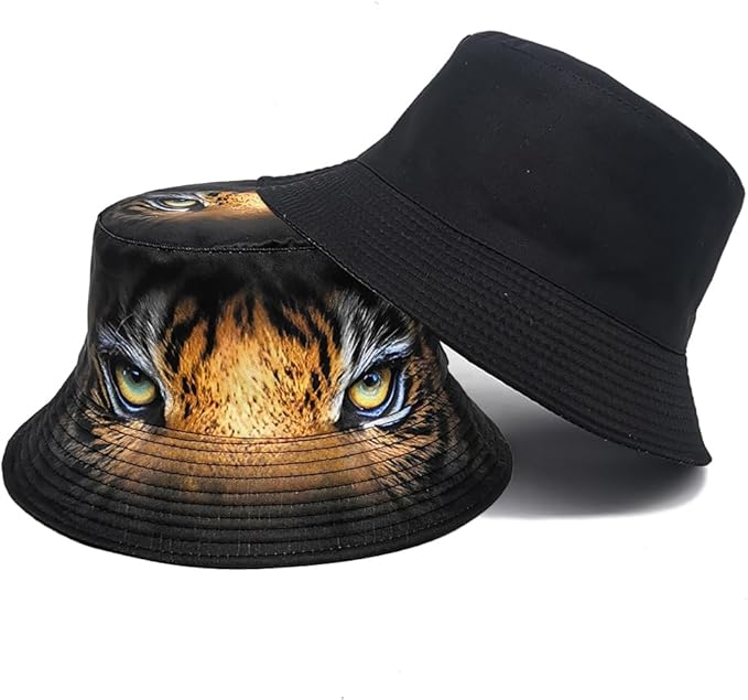 Malaxlx Bucket Hat Beach Sun Hat Fishing Hat for Women Men, Outdoor Travel Reversible Double Side Wear Fisherman Hat