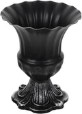 HOMSFOU Vintage Iron Trumpet Vase, Rustic Flower Holder for Centerpieces, Black Metal Floral Container for Home Decor