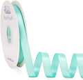 Ribbli Aqua Blue Satin Ribbon Double Faced Satin 1/2 inch x Continuous 50 Yards- Ribbon for Gift Wrapping Crafts Wedding Decoration Bows Bouquet Floral Arrangement