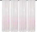 Iridescent Sequin Backdrop Curtains 2FTx8FT 4Panels Sparkly Photography Background Glitter Drapes for Wedding Birthday Party Decorations Bridal Baby Shower