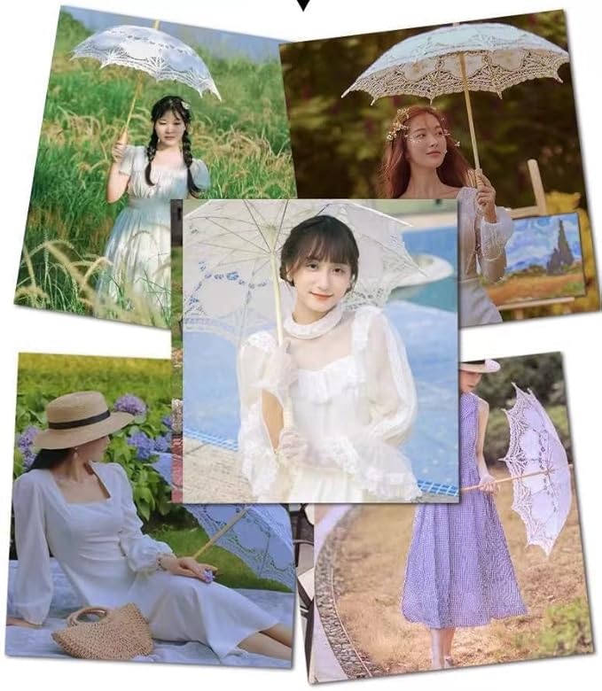 Chinese Japanese Handmade Parasol Umbrella,Asian Decoration DIY Art Dance Classical Umbrella for Wedding Parties Photography Costumes Cosplay