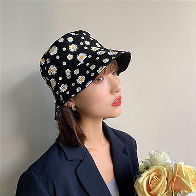 Malaxlx Unisex Bucket Hat Beach Sun Hat Aesthetic Fishing Hat for Men Women Teens, Reversible Double-Side-Wear