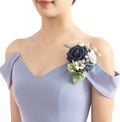 TINGE TIME Artificial Shoulder Corsages Flowers, Set of 2, Mother of The Bride Floral Corsage for Wedding Ceremony Anniversary Formal Dinner Party (Dusty Blue)