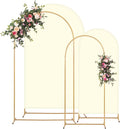 Metal Arch Backdrop Stand and Cover Set, 8FT, 6.6FT Party Backdrop, Easy to Assemble, Backdrop Stand for Parties, Birthday, Baby Shower