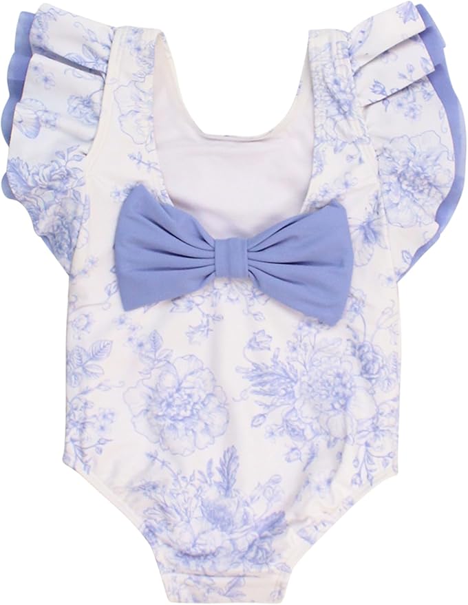 RuffleButts® Baby/Toddler Girls Ruffle Strap One Piece Swimsuit w/UPF 50+ Sun Protection