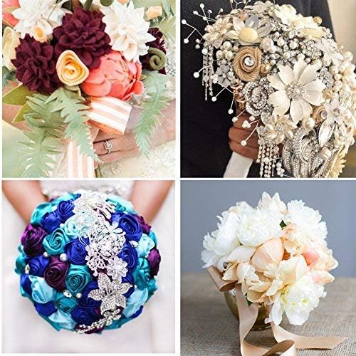 ORANGEHOME 6-Pack Bouquet Holder, DIY Wedding Foam Bouquet Handle Bridal Floral Fresh Artificial Flower Holder Decoration