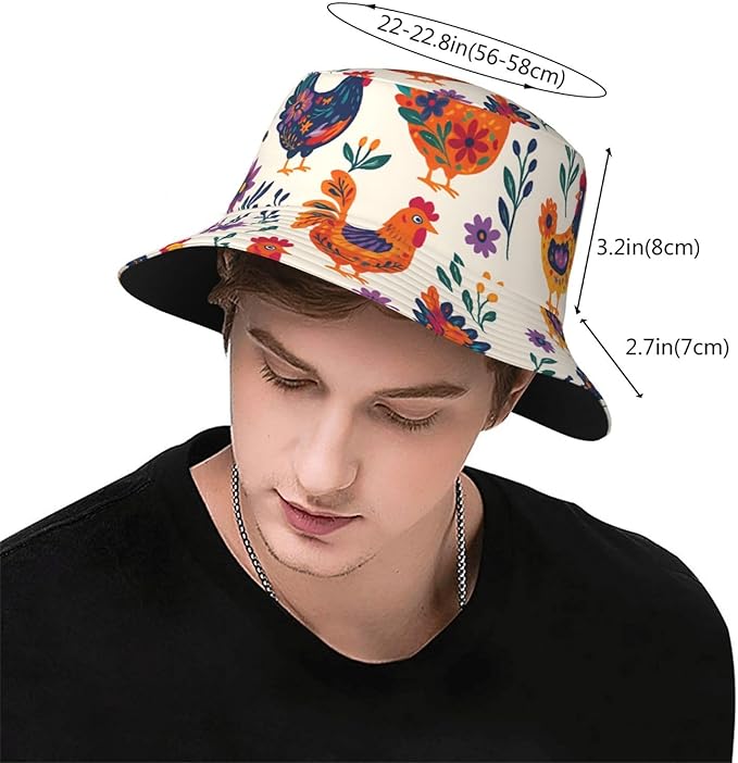 Vintage Clovers Bucket Hat Novelty Sun Hats Trendy Fisherman Cap for Men and Women