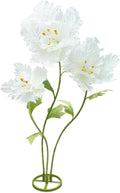 3 Pack Large Giant Artificial Flowers, 3D Realistic Huge Fake Flower Decorations for Wedding Birthday Party, Adjustable Height No Fade Big Faux Floral for Garden Hotel Office Backdrop (White)