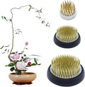 Stainless Floral Frogs Kenzan, Round Metal Flower Frog Vase Arranger Pin Holder for Ikebana, DIY Flower Craft Arrangements, Set of 3 (Gold)