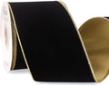 Ribbli Black Velvet Wired Ribbon 4 Inch Luxury Matte Velvet Christmas Ribbon for Gift Wrapping Christmas Tree Decoration Crafts Wreaths Supplies - 10 Yards