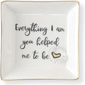 HOME SMILE Ceramic Ring Dish Jewelry Tray for Mom Sister Friends