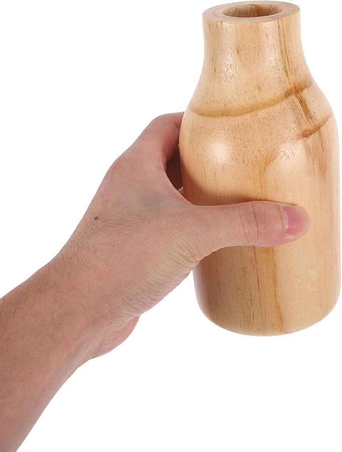 Wooden Flower Vase for Dried Plants Decorative Plant Pot Rustic Home Decor Centerpiece for Dining Table Office Bookshelf Wedding and Living Arrangement