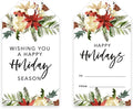 Andaz Press Christmas Holiday Season Classic Gift Tags, Happy Holidays to from and Wishing You A Happy Holiday Season, Christmas Florals Design, for Holiday Events, Parties, and Favors, 60-Pack