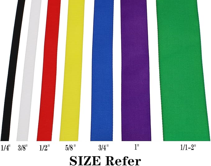 Solid Grosgrain Ribbon 25 Yard Each Roll 100% Polyester Woven Edge (1/2", Dark Blue)